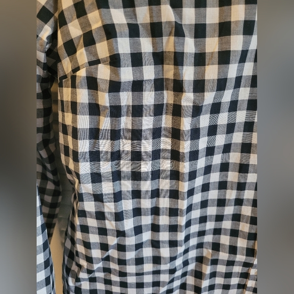 J Crew Black and White Checkered Shirt Size Large - Picture 3 of 7